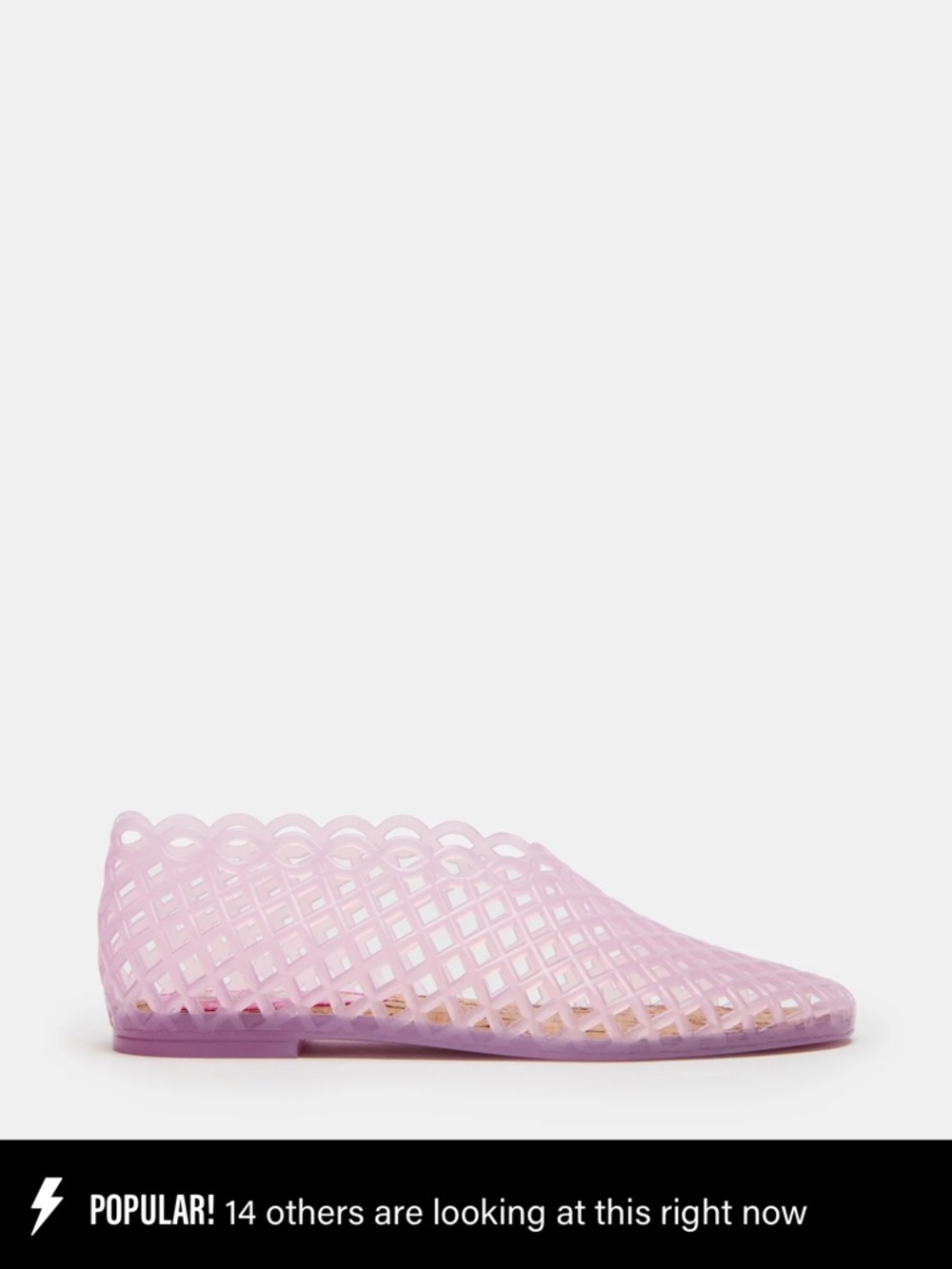 Steve Madden Light Pink Lattice Jelly Slip-On Flats